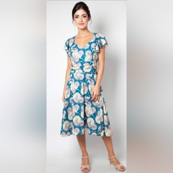 Voodoo Vixen Dresses & Skirts - Voodoo Vixen Lucy Peacock Dress, VGUC, Size XL